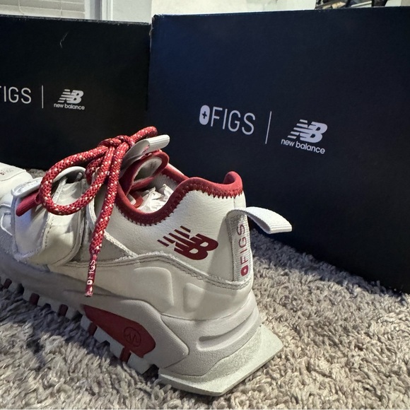 New Balance XFigs  X-Racer Utility Gray and Red Chunky Sneakers WM 6.5 MN 5 - Picture 5 of 12